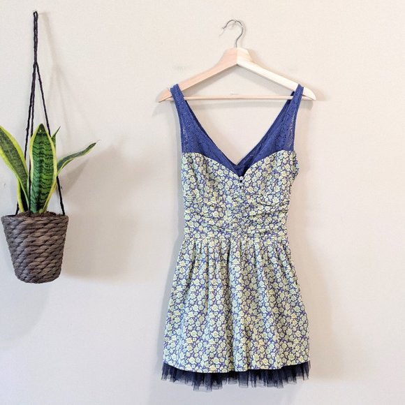 Free People Dazzling Ditzy Floral Tulle Mini Dress - Picture 2 of 8